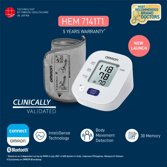 Omron HEM 7141T1 Bluetooth Blood Pressure Monitor - 2