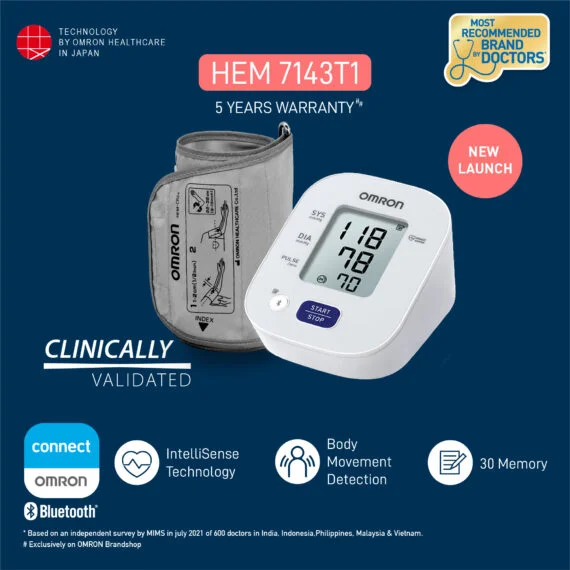 Omron HEM 7143T1 Bluetooth Blood Pressure Monitor - 2
