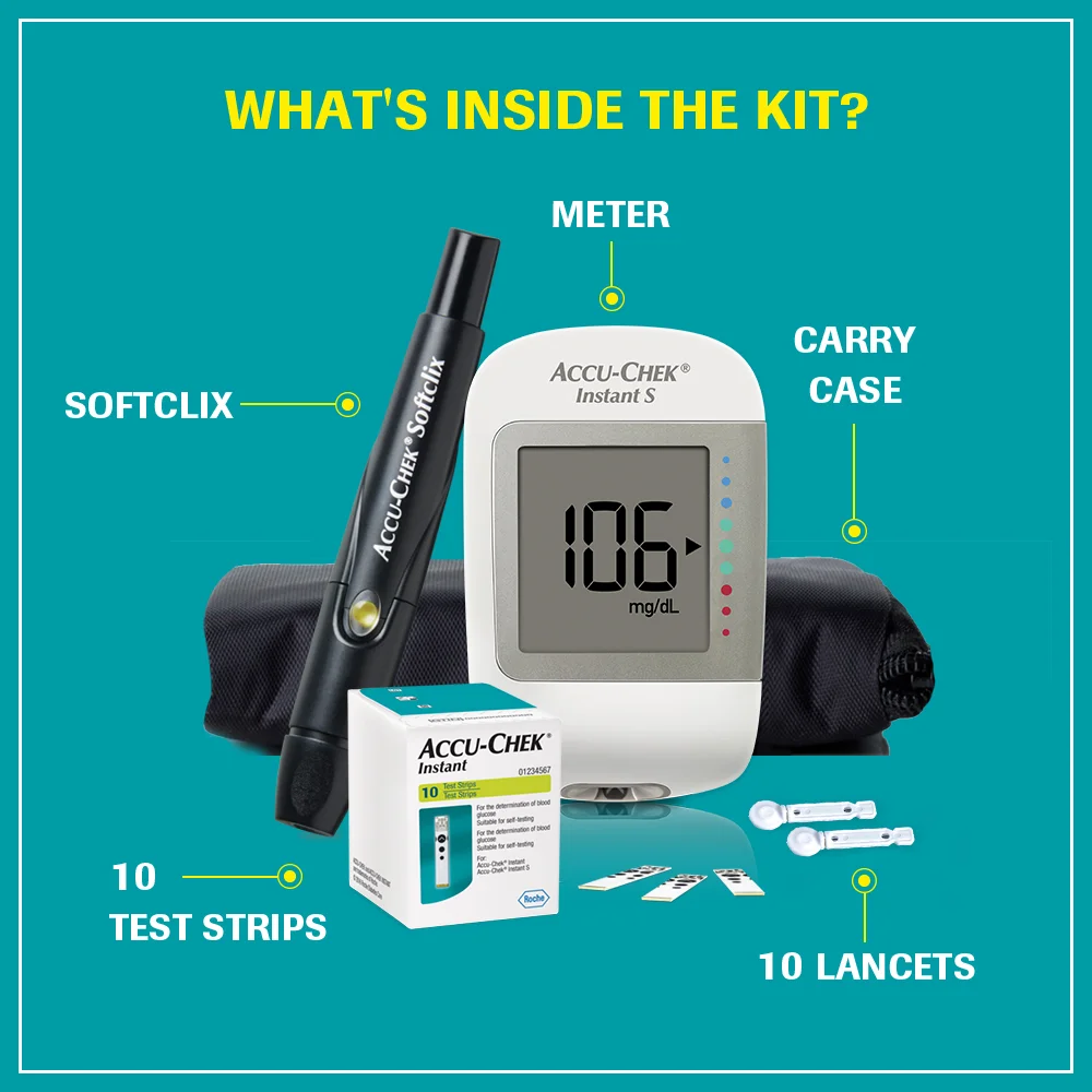 Accu-Chek® Instant S Glucometer Meter - 2