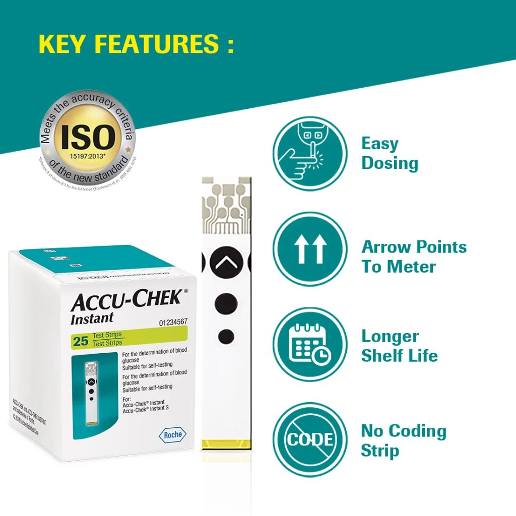 Accu-Chek® Instant Test Strips | Pack of 25 - 2