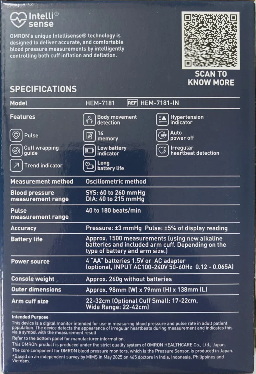OMRON HEM-7181 BP Monitor - 4