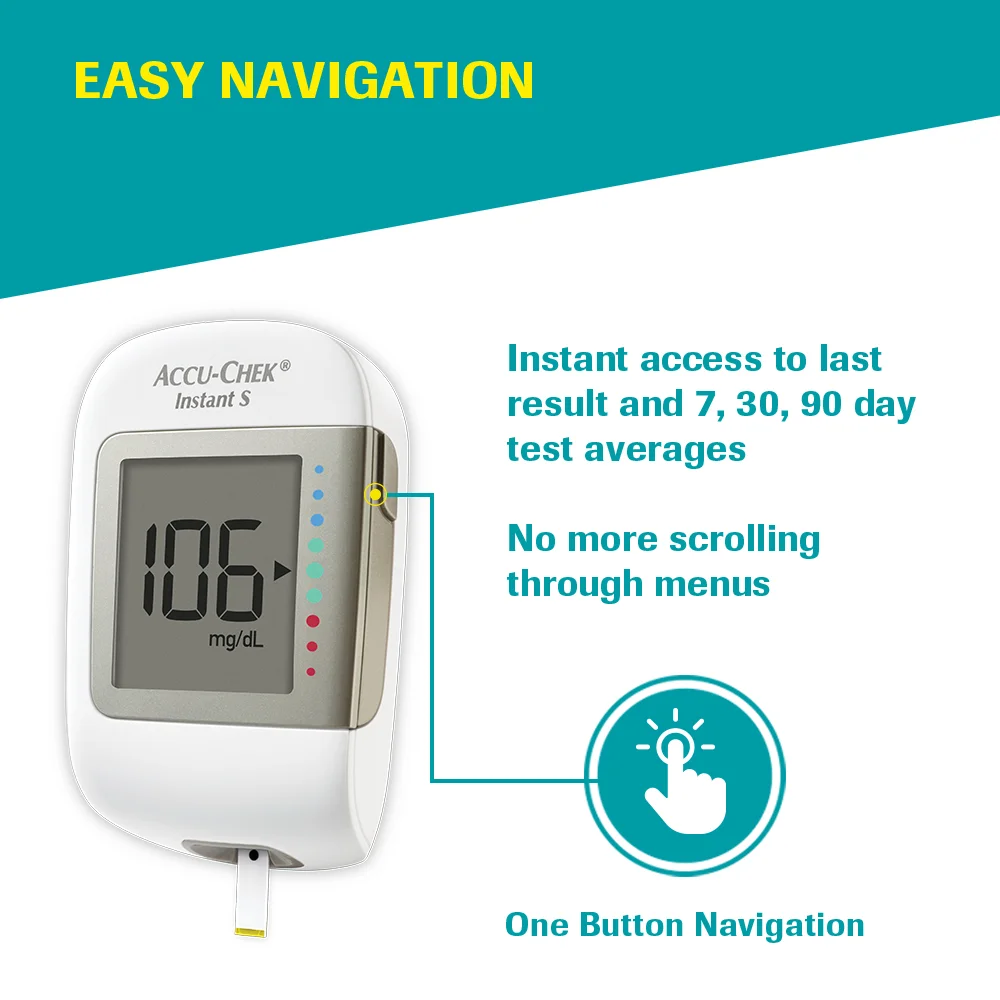Accu-Chek® Instant S Glucometer Meter - 3