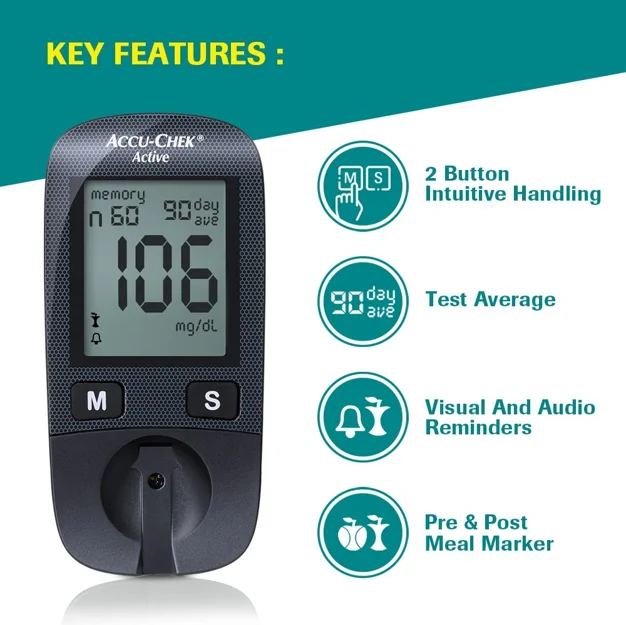Accu-Chek® Active Glucometer Kit - 3