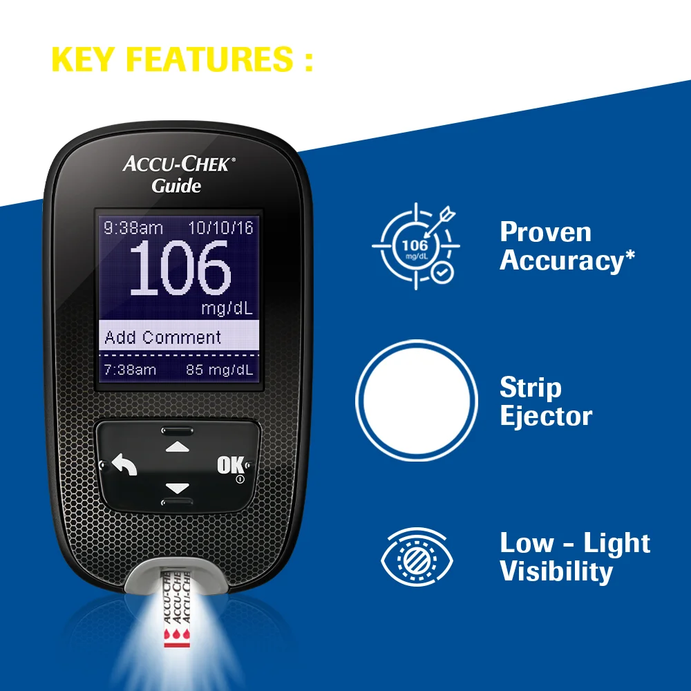 Accu-Chek® Guide Smart Blood Glucose Meter with Bluetooth - 4